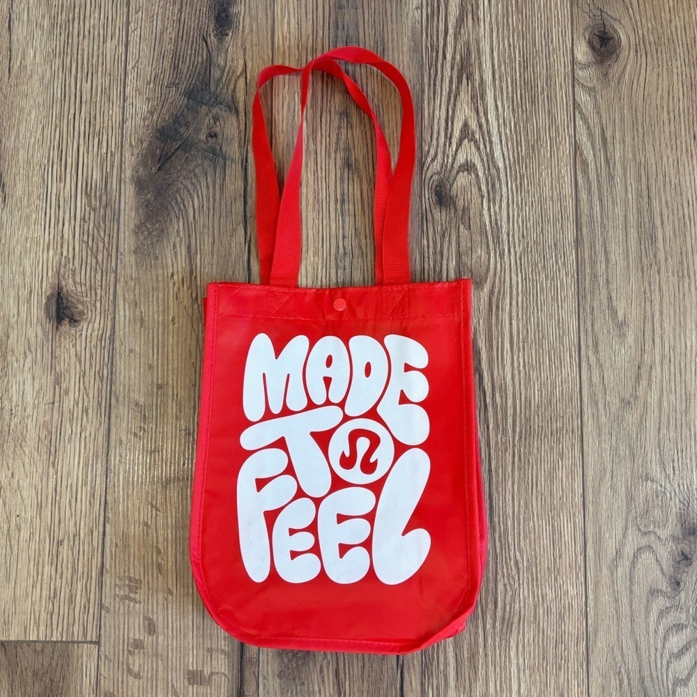 New Lululemon Small Red Reusable Tote Bag